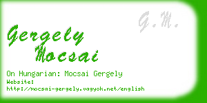 gergely mocsai business card